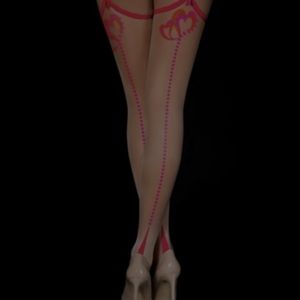 Honey Birdette Thigh High candy Neon Pink